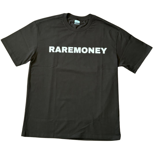 Black "RAREMONEY" T-shirt (4 M, 5 L IN STOCK)